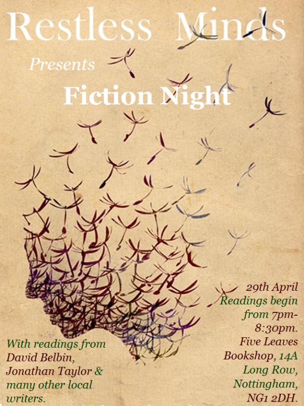 Restless Minds Fiction Night Poster
